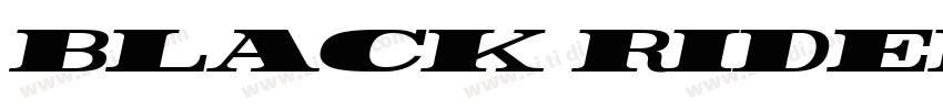 black rider字体转换